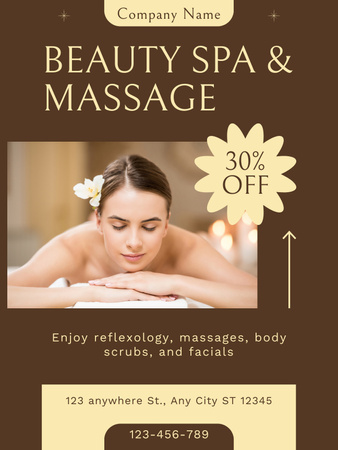 Spa and Wellness Center Ad Poster US Design Template