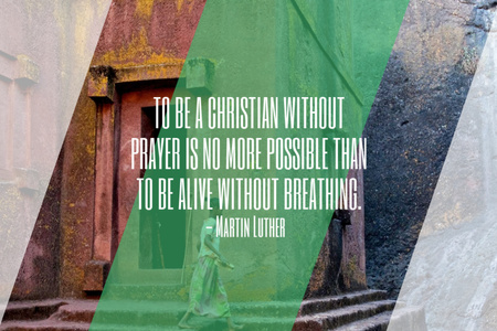 Ontwerpsjabloon van Postcard 4x6in van Citaat over religie over christelijk geloof
