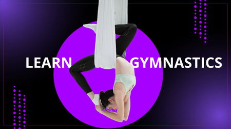 Video Learn Gymnastics Youtube Thumbnail Modelo de Design