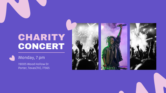 Szablon projektu Charity Concert Event Announcement FB event cover