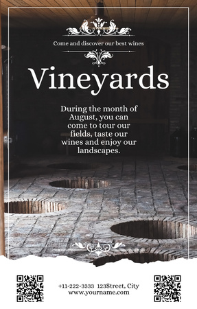 Tour to Vineyards Offer with Photo Invitation 4.6x7.2in Design Template