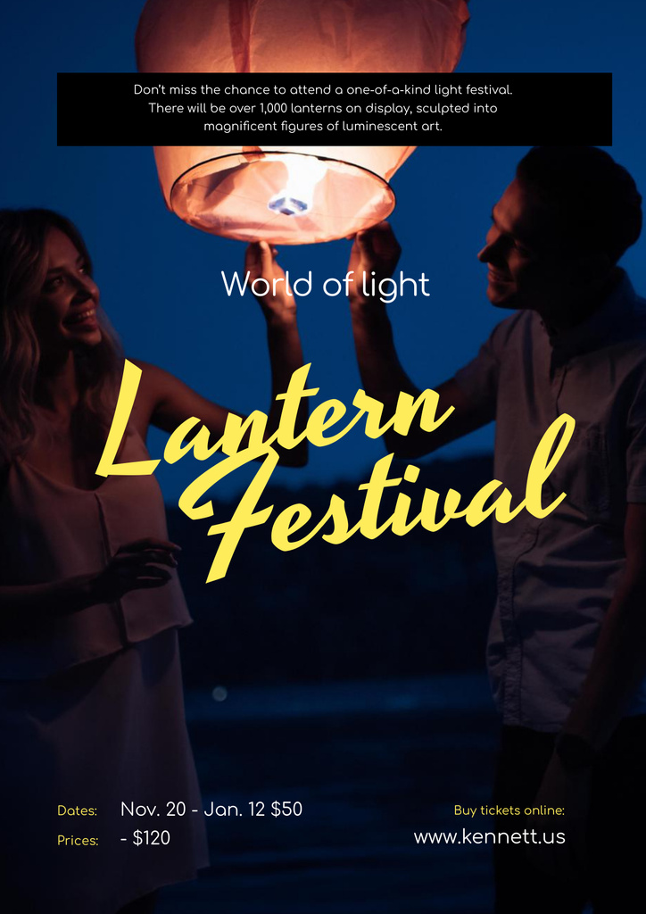 Plantilla de diseño de Lantern Festival Event Announcement Poster 