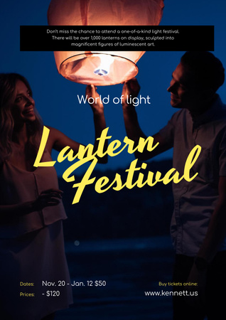 Anúncio do Evento do Festival das Lanternas Poster Modelo de Design