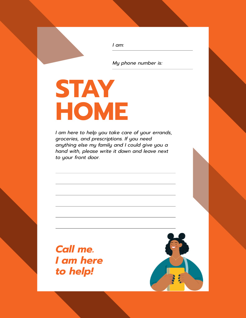 Platilla de diseño Notice for Elder People about Staying Home Poster 8.5x11in