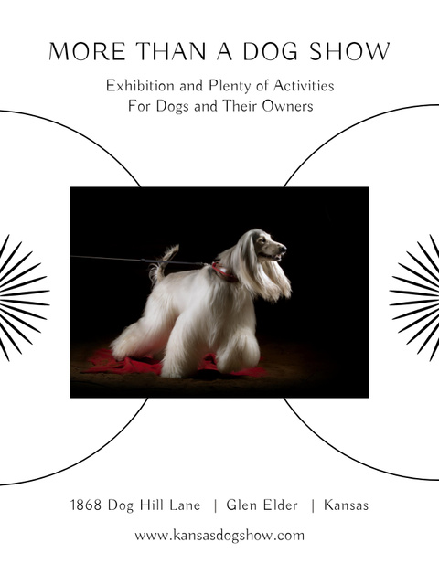Dog Show announcement with pedigree pet Poster US – шаблон для дизайна