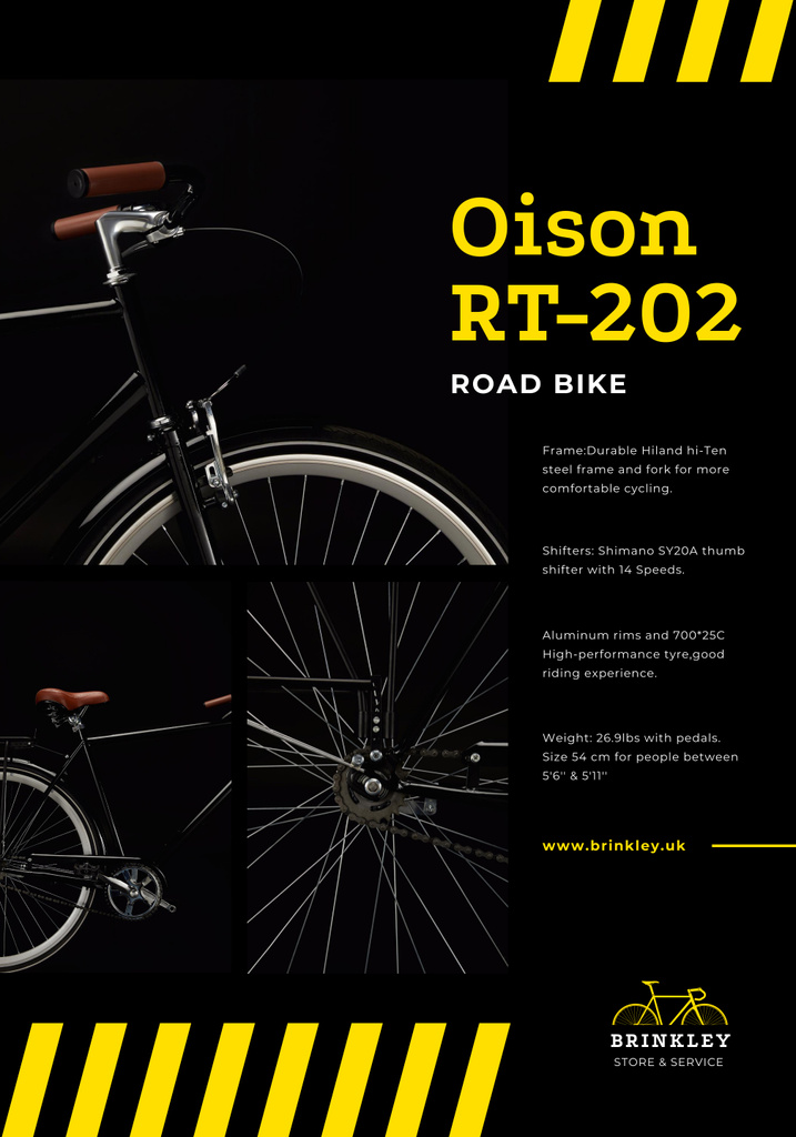 Plantilla de diseño de City Bicycles Store Ad Poster 28x40in 
