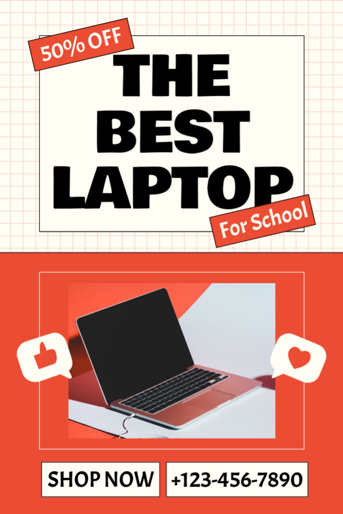Szablon projektu Best Discounted School Laptops Offer Tumblr