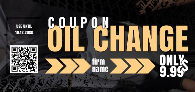 Designvorlage Special Offer of Cheap Oil Change für Coupon Din Large