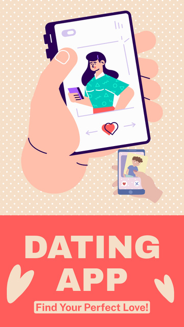 Dating App Offer for Men and Women Instagram Story Šablona návrhu