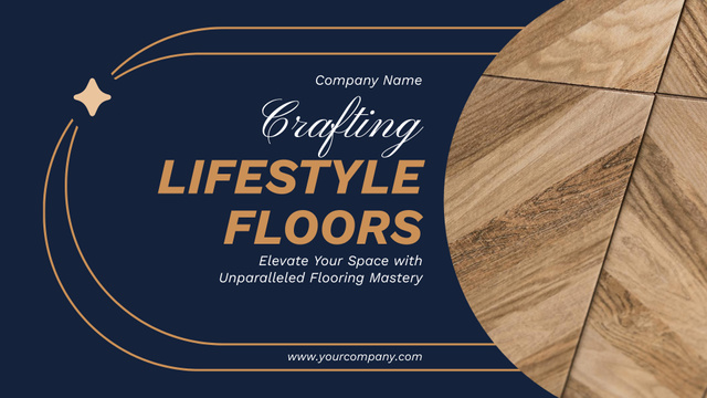 Flooring Services with Stylish Floors Samples Presentation Wide Πρότυπο σχεδίασης