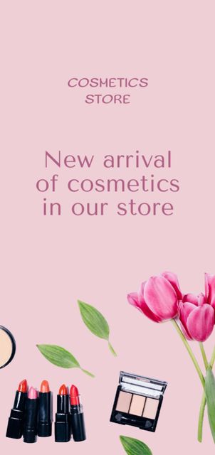 New Collection of Cosmetics Promotion Flyer DIN Large Design Template