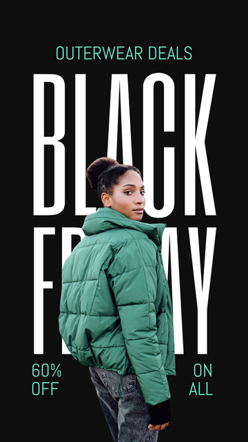 Designvorlage Fashion Deals on Black Friday für Instagram Video Story