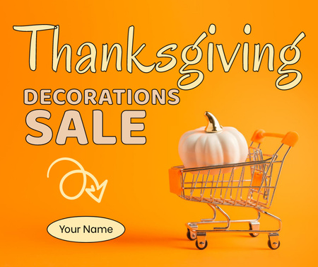 Thanksgiving Decorations Sale Announcement Facebook Design Template