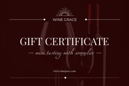 Wine Tasting Announcement Gift Certificate Šablona návrhu