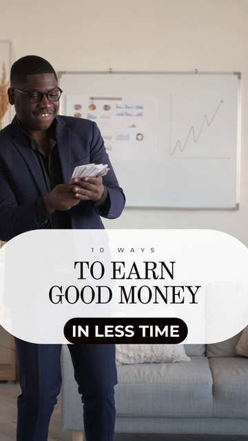 Designvorlage Ways to Earn Good Money für Instagram Video Story