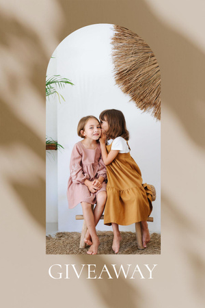 Modèle de visuel annonce de cadeau avec kids sharing secret - Pinterest