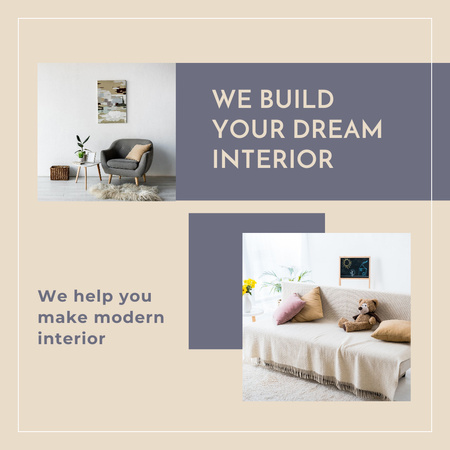 Home Decor Offer with Cozy Rooms Instagram tervezősablon