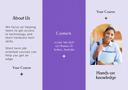 Tech Courses Ad Brochure – шаблон для дизайна