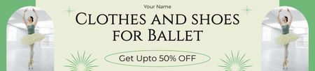 Ad of Clothes and Shoes for Ballet Ebay Store Billboard Design Template
