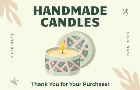 Handmade Candles Offer Thank You Card 5.5x8.5in Design Template