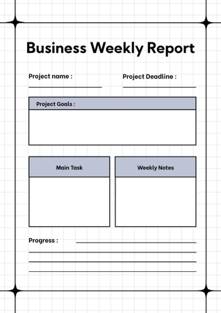 Conservative business weekly report Schedule Planner Design Template