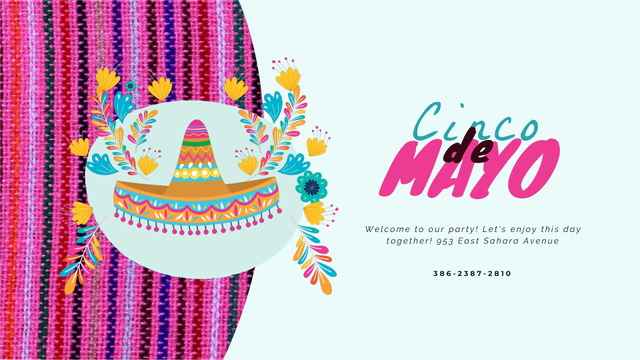 Plantilla de diseño de Cinco de Mayo Mexican holiday Full HD video 