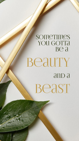 Platilla de diseño Sometimes You Gotta Be a  Beauty and Beast Instagram Story