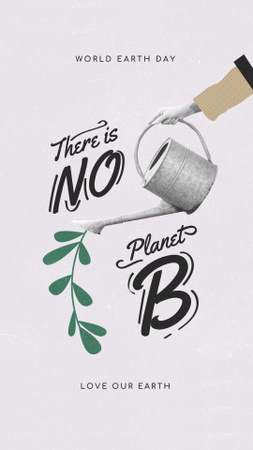 Ontwerpsjabloon van Instagram Video Story van Earth Day Announcement with Growing Plant