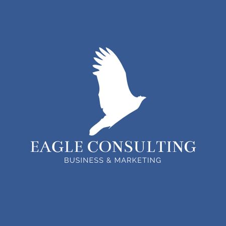 Business Company Emblem with Eagle Logo Design Template