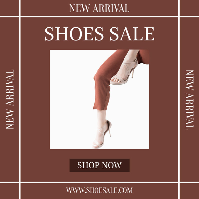 Ontwerpsjabloon van Instagram van High Heels And New Shoes Sale Offer