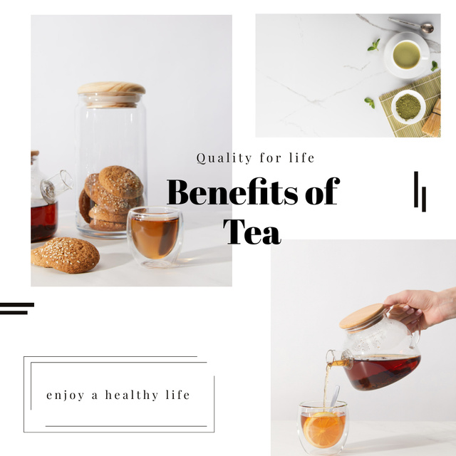 Herbal Tea As Alternative Medicine Treatment Instagram AD Tasarım Şablonu