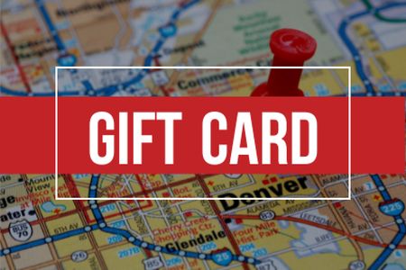 Road Map and Pin Gift Certificate Design Template