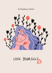 Mental Health Inspirational Phrase With Cute Illustration
