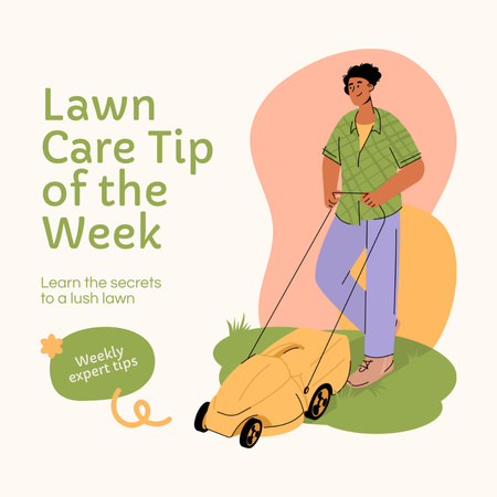 Advanced Weekly Tips for Lawn Care Instagram AD Design Template