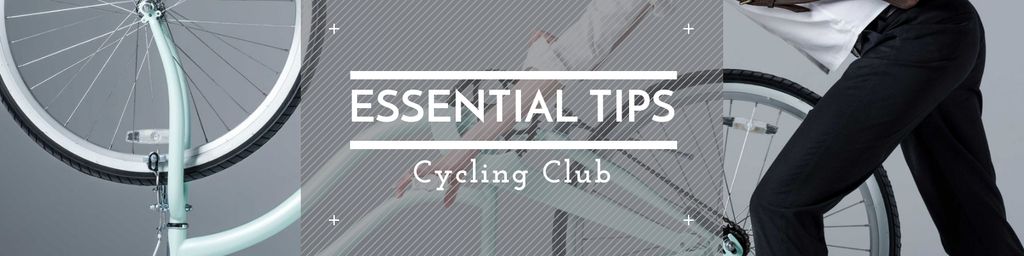 Ontwerpsjabloon van Twitter van Cycling club tips with Cyclist