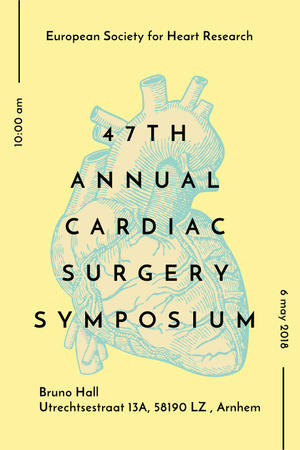 Plantilla de diseño de Annual cardiac surgery symposium Pinterest 