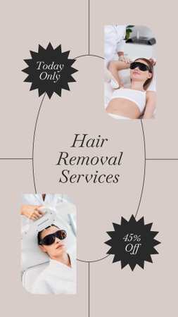 Designvorlage Women's Laser Hair Removal Deal of Day für Instagram Story