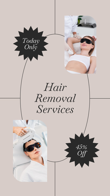 Ontwerpsjabloon van Instagram Story van Women's Laser Hair Removal Deal of Day