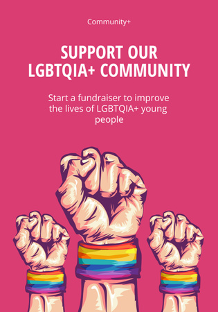 Ontwerpsjabloon van Poster 28x40in van LGBT Community Invitation