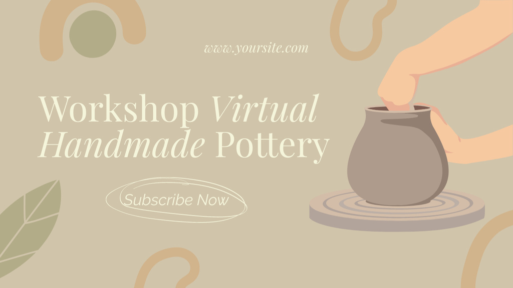 Clay Making Workshop Youtube Thumbnail Design Template