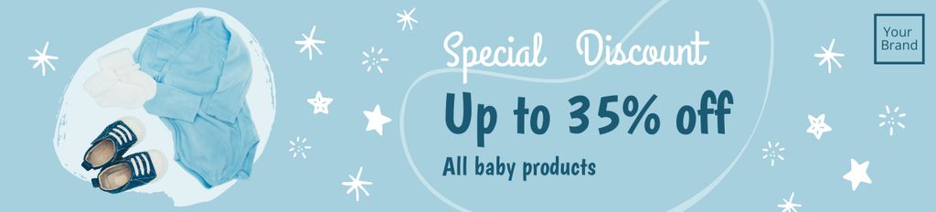 Discount Offer on Baby Products Ebay Store Billboard Design Template