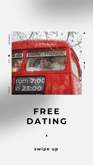Speed Dating Ad with Lovers in Bus Instagram Story Πρότυπο σχεδίασης