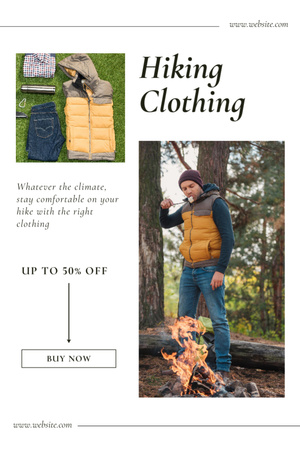 Fall Hiking Wear for Men Tumblr Design Template
