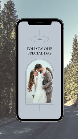 Follow Our Special Day Ceremony Stream Instagram Story tervezősablon