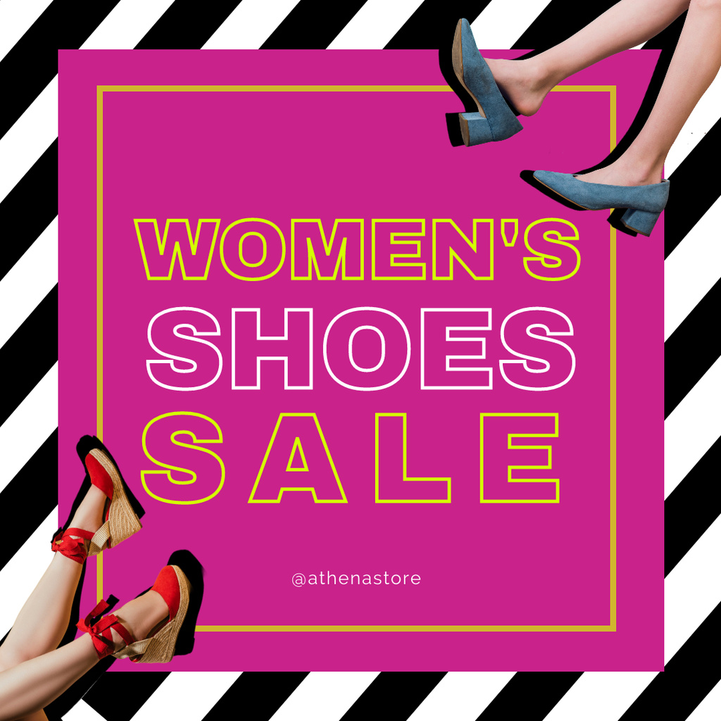 Woman's Shoes Sale Instagram Πρότυπο σχεδίασης