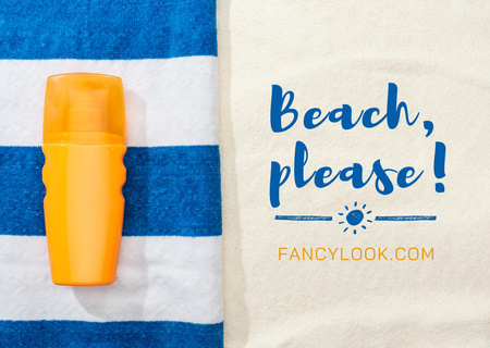 Summer Skincare Ad Card Design Template