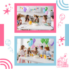 Cute Little Kids on Birthday Party Celebration