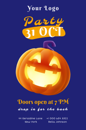 Halloween Party Announcement with Spooky Treats Invitation 6x9in Šablona návrhu