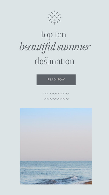 Top List Of Beautiful Summer Destination Instagram Story Design Template