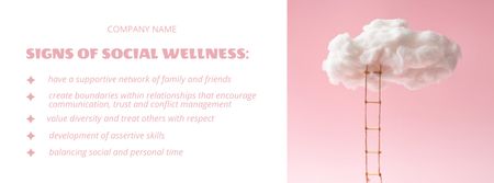 Signs of Social Wellness Facebook Video cover Design Template
